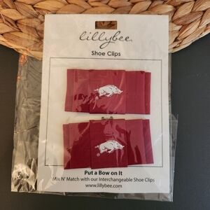 Arkansas Razorback Lillybee U Shoe Clips‎ NCAA Sorority Cheer Alumn 📣